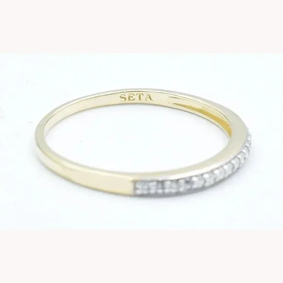 Genuine SI1 Diamonds Ring 10K Yellow Gold